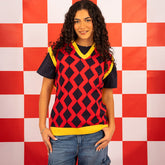 V Neck Argyle Vest